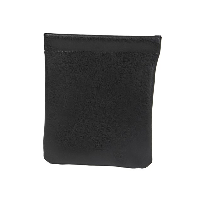 Bolsa de cosméticos para hombre, de piel sintética, a la moda, color sólido, cómoda, suave, resistente al agua, duradera, para tarjetas, monedero para Negro Yinane pequeña bolsa de cosméticos