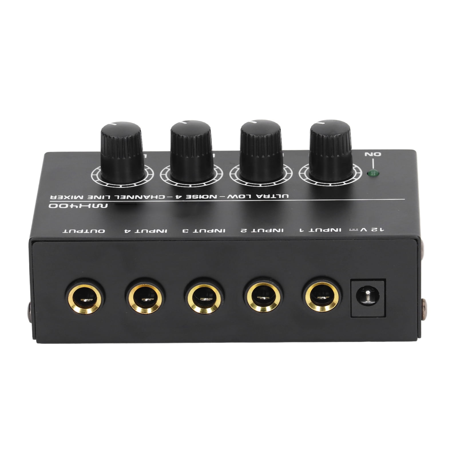 Rupoun 4-Channel Compact Audio Mixer Ultra-Low Noise for Guitars, Bass, Keyboards (5.9 inches / 15 cm)