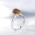 thumbnail image 4 of Gem Stone King 1.50 Ct Oval Red Tiger Eye 10K White and Yellow Gold Ring Ring (Size 9), 4 of 4