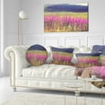 thumbnail image 3 of Designart Purple Flowers in Mountain Pasture - Floral Throw Pillow - 12x20, 3 of 5