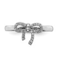 thumbnail image 4 of 925 Sterling Silver Stackable Expressions Bow Diamond Ring Size: 9; for Adults and Teens; for Women and Men, 4 of 5