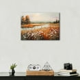 thumbnail image 3 of Nature Wildflower Wall Art White Daisy Flowers Canvas Prints Pictures Vintage Watercolor Fall Landscape Wall Decor Orange Autumn Scenic Artwork for Living Room Bedroom Kitchen Home Decorations 12x16", 3 of 6