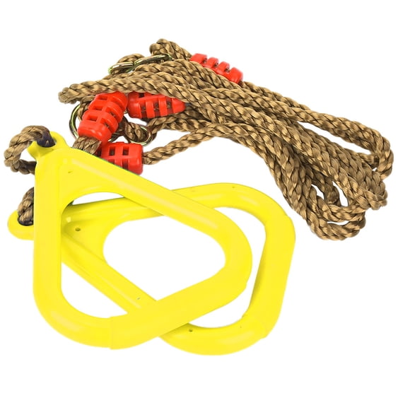 Un par de columpios de plástico ajustables para niños, gimnasio, ejercicio físico, deportes, anillo colgante con cuerda, amarillo YUNYI BRAND Deportes
