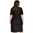 thumbnail image 3 of Vestido de satÃ­n con nudo Roman Fashion/ Tallas Extras, 4313 (Negro) negro 36 Roman Fashion V-GR-4313-NEGRO, 3 of 6