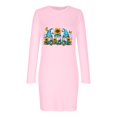 thumbnail image 1 of RKSTN Robes pour Femmes à Capuche Manches Longues Imprimé Halloween Robe Mini Robe Ample, 1 of 2