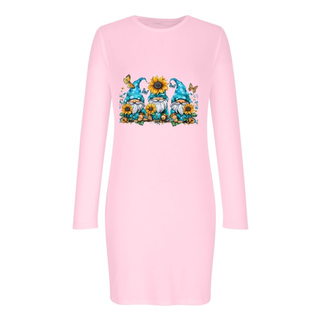 RKSTN Robes pour Femmes à Capuche Manches Longues Imprimé Halloween Robe Mini Robe Ample