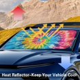 thumbnail image 6 of HUIACONG Tie dye Protect Interior Car Windshield Sun Shade for Universal Universal Fit Foldable Keep Cool All-Season Car Windshield Sunshade, 6 of 7