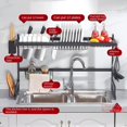 thumbnail image 2 of 1PC Metal Dish Rack, Kitchen Organizer For Drying, Storage And Display Of Tableware, Kitchen Accessories, 2 of 4