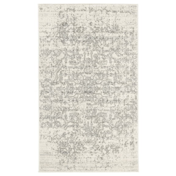 SAFAVIEH Madison Katina Traditional Oriental Area Rug, Silver/Ivory, 4' x 6'