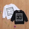 thumbnail image 7 of Seyurigaoka Seyurigaoka Baby Pullover Sweater, mama is my bestie Letter Printing Ribbed Closing Classic Round Neck Spring Clothing, 7 of 7