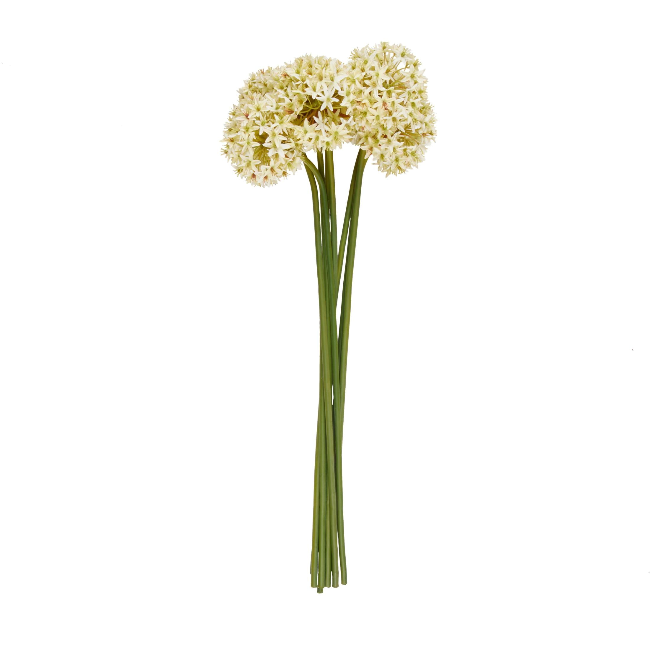 31" Plastic Floral Tall Allium Artificial Flower Stem, by DecMode (8 Count)