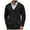 Black, variant on COOFANDY Men's Cardigan Sweater Cable Knit V Neck Button up Sweaters Ribbed Cardigan Sweater with Pockets Navy Blue M