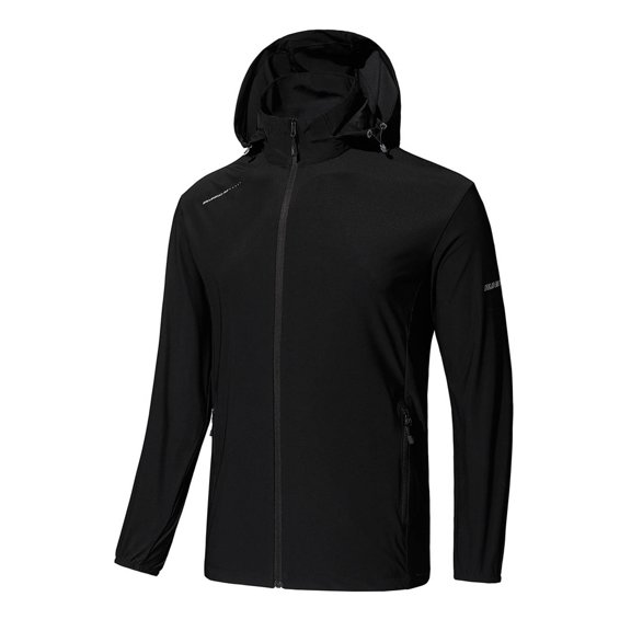 Men's Cargo Pants Non Stop Jacket Hooded Coats for Men Mens Work Jacket with Hood for Jackets Large Canvas Coat Wild Men Thick Winter Coats Tall Lightweight Pack Able Men's Lightweight Black L