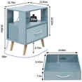 thumbnail image 2 of Mesa de Noche Aenuert con Puertos USB Azul 40x30x53 cm, 2 of 8