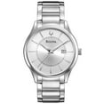 thumbnail image 2 of 96B180 Men's Silver Dial Stainless Steel Bracelet Quartz Watch, 2 of 2