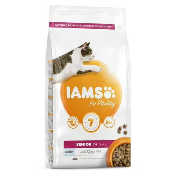 Iams Vitality Senior Cat Food Ocean Fish Cat Food 2kg