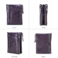 thumbnail image 3 of Contact's Genuine Leather Women Bifold Wallets RFID Blocking (Deep Purple), 3 of 11