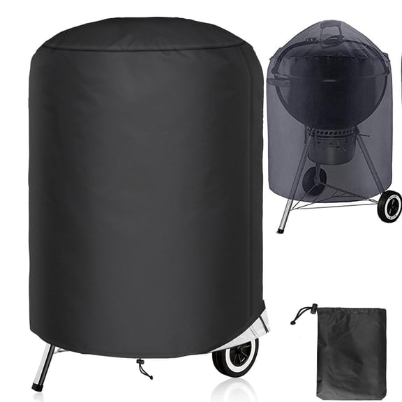 Round Grill Cover Smoker Cover, Kettle Grill Cover, BBQ Barbecue Cover, Dome Smoker Cover, Bullet Smoker Cover, Barrel Cover Fire Pit Cover,23"x30.3"