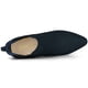 thumbnail image 4 of Botines Chelsea De Tobillo Talón De Bloque De Punta Estrecha Para Mujeres Azul oscuro 36, 4 of 6