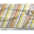 thumbnail image 3 of Soimoi Yellow Georgette Viscose Fabric Colorful Vertical Stripe Decor Fabric Printed Yard 42 Inch Wide, 3 of 3