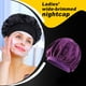 thumbnail image 3 of Capó de pelo ancho de ala de bronceado cabeza bufanda tapa de dormir de moda suavidad sombrero turbans cabeza cubierta de pelo envolturas para las mujeres durmiendo púrpura sidaley AP008211-17, 3 of 6