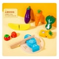 thumbnail image 3 of Children Wooden Kitchen Simulation Play House Toy Puzzle Magnetic Fruit Vegetables  Cecilia Colorful Mini Toy Model Birthday Gif, 3 of 7