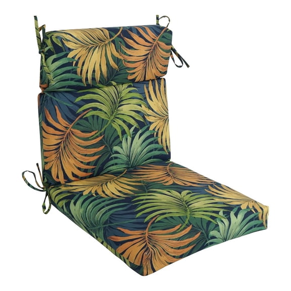 Blazing Needles 22-inch by 45-inch Polyester Patterned Outdoor Seat/ Back Chair Cushion