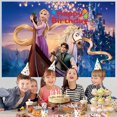 thumbnail image 5 of Princess Happy Birthday Anime Cartoon Theme Backdrops Banner Birthday Party Decor Supplies(5x3ft), 5 of 5
