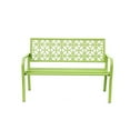 thumbnail image 3 of Hi-Line Gifts Steel Outdoor Garden Bench - 50" - Green, 3 of 6