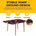 thumbnail image 4 of Valentines Table Cloths for 5 Foot Rectangle Tables, Pink Red Love Heart Green Botanical Black Patio Waterproof Elastic Fitted Tablecloths, Washable Rectangular Table Cover for Camping, 4 of 8
