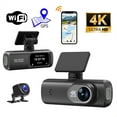 thumbnail image 4 of Youkk Dash Cam Front Rear Dash Camera 4K/1080P Dash Cam Recorder 4K Dash Cam G-sensor 32G Card, 4 of 6