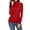 Red, variant on QHWAUAKFBN T Shirts For Women Trendy Solid Long Sleeve Turtleneck Blouse Slim Fit Stretchy Layer Tee Shirts Tshirts Top