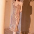 thumbnail image 1 of Vestido de tirantes de verano para mujer minivestido de lentejuelas sin espalda corte ajustado sirena para mujer FLhrweasw Nuevo, 1 of 7