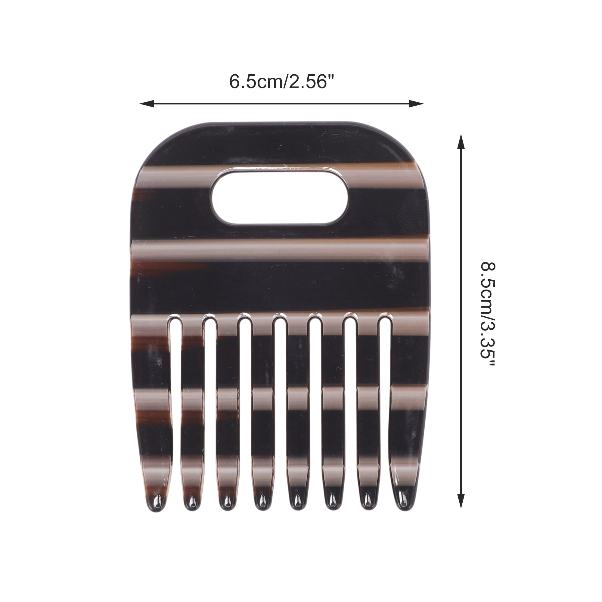 Unique Bargains 1 Piece Women Durable Vintage Acetate Comb for Curly Hair Black White