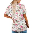 thumbnail image 4 of ONLYSHE Women's Plus Size Short Sleeve T Shirts Floral Dressy Tops Casual V Neck Tunic Blouse for Women, 4 of 7