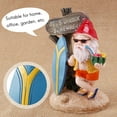 thumbnail image 4 of Figuras de gnomo divertidas de resina con letrero de bienvenida con tabla de surf "Son las 5 en punto en algún lugar", estatua para decoración del jardín del hogar, 4 of 8
