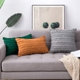thumbnail image 4 of Wehilion 2pcs Throw Pillow Covers Linen Striped Jacquard Pattern Cushion Covers for Sofa Couch Living Room Bedroom Decorative Boho, 4 of 10