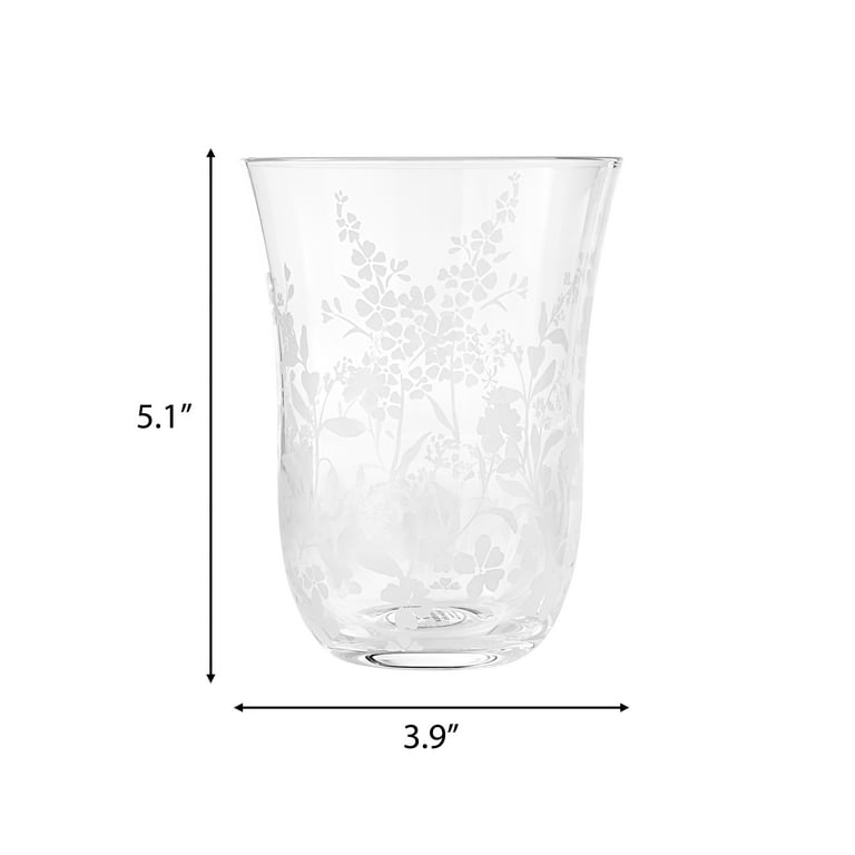 The Pioneer Woman Daisy Clear Glass Tumblers, 18 oz, Set of 4 photo 6