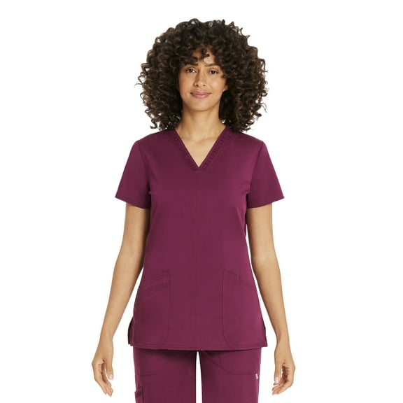Scrubstar Women's Premium Ultimate Stretch V-Neck Scrub Top, Sizes XS-3XL