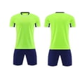 thumbnail image 2 of ITSAME Boys Soccer Jersey Set, Breathable Quick-Dry V-Neck Shirts and Shorts Football Training Outfits 2-Piece Green Size 5-6, 2 of 6