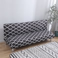 thumbnail image 1 of 2024 Folding Sofa Bed Cover Solid Color Futon Armless Slipcover Polyester Elastic Fabric All-Inclusive Cover, 1 of 9