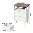 thumbnail image 2 of Table de Chevet Ensemble de 2 avec Station de Recharge Blanc Table de Chevet Intelligente avec 2 Tiroirs Table de Chevet Moderne Table d'Extrémité Table d'Appoint Tables de Chevet pour Chambre Salon, pour Adulte, 2 of 7