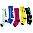 thumbnail image 3 of Kids Knee High Socks Boys Girls Fashion Letter Cotton Sports School Socks School Uniform Dress Socks Toddler Long Tube Seamless Knit Socks 5 Pairs, 3-8T, 3 of 9