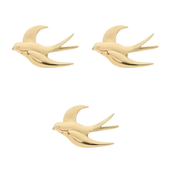 Masteelf 3pcs Birds Figurines Bird Wall Art Lifelike Bird 3.73X2.5 Inch Animal Sculptures 3d Hanging Ornament For Home Decor Garden Tree Bedroom Decor