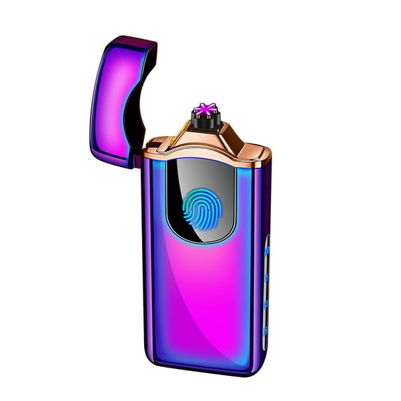 YIKA Fingerprint Feel Induction Ignition USB Charging Lighter Battery Display Lighter Multicolor