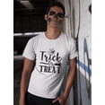 thumbnail image 2 of Trick Or Trear. Spider And Broom T-Shirt Men -Image by Shutterstock, Male Large, 2 of 4