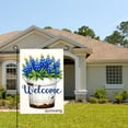 thumbnail image 2 of Amhnf Welcome Blue Flowers In Bucket Garden Flag For Home Outdoor Garden Yard Decor 12x18 inch, 2 of 5