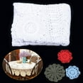 thumbnail image 3 of 52inch Round Hand Crochet Tablecloth Ecru Vintage Lace Table Cloth Floral Doily, 3 of 12