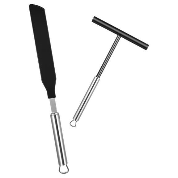 Raindrops crepes spreader tool baking assistance stainless steel 2 Sets