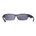 thumbnail image 4 of Xloop Mens Wrap Futuristic Half Rim Mirror Sport Sunglasses Grey Black, 4 of 4